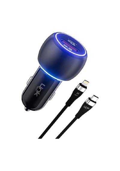 Linktech C685 Premium 48w 2x Usb Type-c/lightning Kablo Araç Şarj Aleti Set