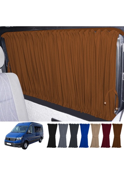 Pandami Volkswagen Crafter 2. Nesil Orta Şase 2018+ Uyumlu Taba Raylı Oto Perde Takımı