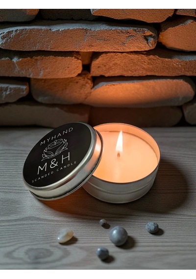 Myhand Soyawax Gümüş Teneke Amour Eternal Esans Kokulu Mum 60 Gr Gümüş
