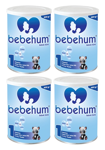 Bebehum 1 Numara Teneke Bebek Sütü 0-6 Ay 400 gr x 4 Adet