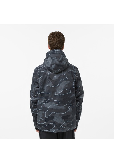Quiksilver Mission Printed Block Erkek Gri Kayak Montu Gqytj03000