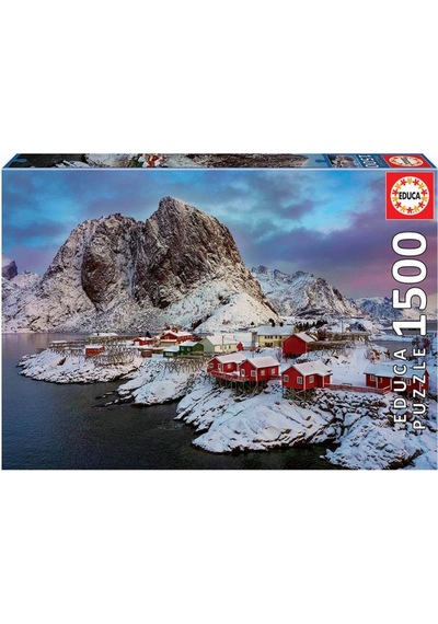 Educa 1500 Parça Norveç Lotofen Adası Kış Manzarası Puzzle
