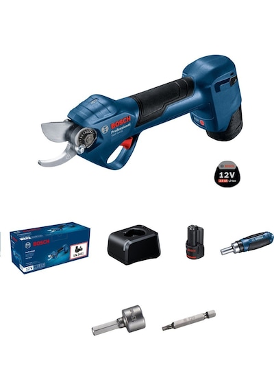 Bosch Professionel GGP 12V-25 2x3AH Çift Akülü Budama Makası + Bosch Bez Takım Alet Çantası - 06008D8100