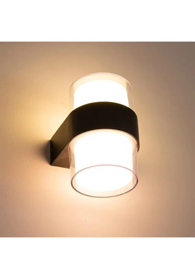 Tr 12 W İki Yönlü Led Duvar Aplik - Gün Işığı 3000k - Siyah - Ip54 - Ct-7048 Diğer