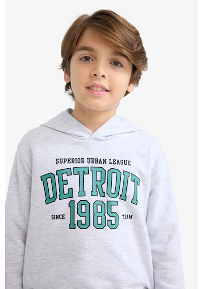 Defacto Kapüşonlu Baskılı Gri Erkek Çocuk Sweatshirt F2846a8/gr400 Gri