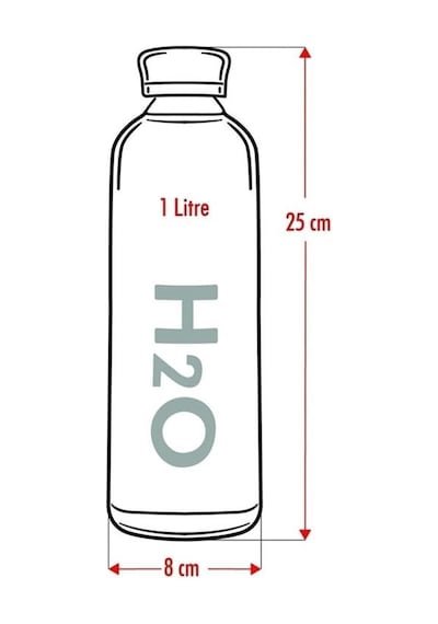 Borosilikat Cam Matara 1 Litre Siyah H2o81001 Diğer