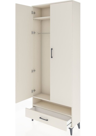 Arges Dolap 2 Raflı Tek Çekmeceli Tek Askılı 88x30x221 Aytaşı... Aytaşı
