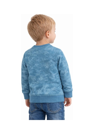 Baglan Erkek Çocuk Önü Baskılı Sweatshirt Bgl-st05244 Mavi