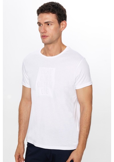 Tudors Erkek Slim Fit Dar Kesim %100 Pamuk Yumuşak Dokulu Baskılı Beyaz Bisiklet Yaka Tişört-31700 Beyaz Tudors Erkek Slim Fit Dar Kesim %100 Pamuk Yumuşak Dokulu Baskılı Beyaz Bisiklet Yaka Tişört-31700 Beyaz
