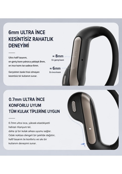 Aı Çeviri Kulaklığı, 164 Dil Anlık Çeviri, Bluetooth 5.4 Açık Kulak Kablosuz Kulaklık, Enc Gürültü Azaltma, 20 Saat+ Pil Ömrü, Android Ve İphone Uyumlu Krem