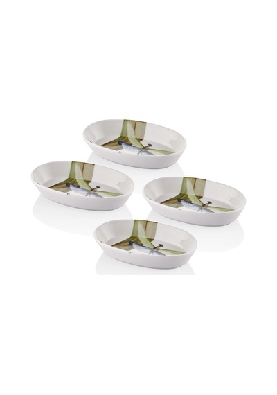 The Mia Blanche Çukur Servis Tabağı 4 Lü Set 17x10 Cm Bln0007
