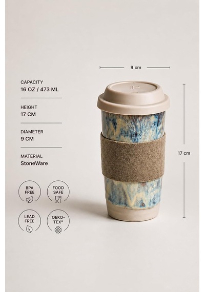 Travel Mug - Element Serisi - Aeris Çok Renkli