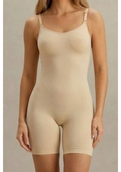 Kadın Kalp Yaka Sportif Etki Ten Body