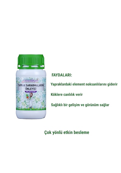 Doctor Bahçem Yaprak Sararmalarını Önleyici Özel Bitki Besini Sağlıklı Yaprak Gelişimi İçin 500 Ml