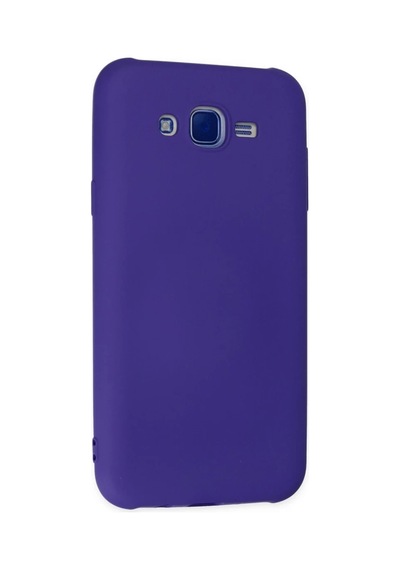 Samsung Uyumlu Galaxy J7 Uyumlu Kılıf Nano İçi Kadife Silikon - Mor