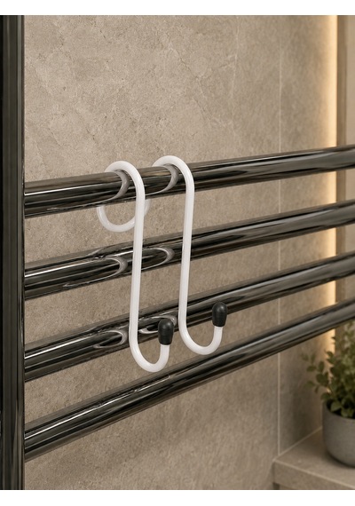 Teknor 3'lü Set Havlupan Askısı Pratik Havlu Askısı Beyaz 10x5 Cm