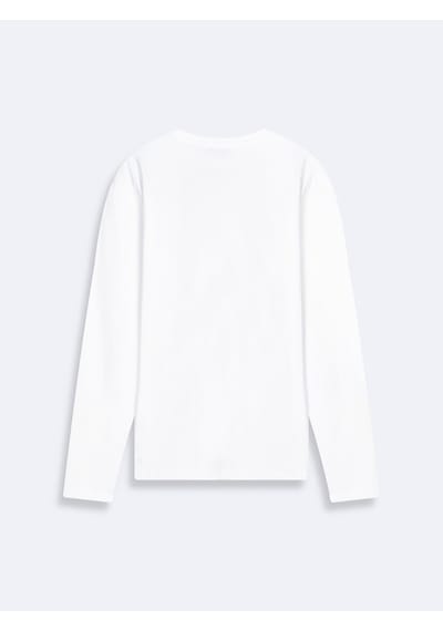 Ltb Sloganlı Sıfır Yaka Uzun Kollu Regular Fit Erkek Sweatshirt Beyaz 011258606661536 - 100 Beyaz