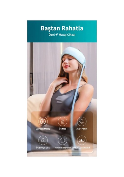 Baş Masaj Aleti Isıtmalı Elektrikli Kafa Hava Basıncı Sıcak Kompres Fizyoterapi Uyku Yardımı Diğer