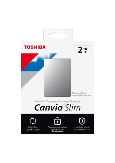 Canvio Slim 2.5 2tb Usb 3.2 Gen-1 Silver Hdtd320es3ea Taşınabilir Harici Sabit Disk