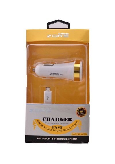 Ardemix 3 Usb Li 2 İn 1 Micro Araç Şarj Seti 3000 Mah - Beyaz Beyaz