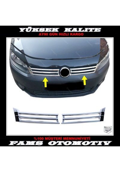 Famsotomotiv Vw Caddy Krom Ön Panjur 2 Prç. 2010-2015 Arası P.Çelik