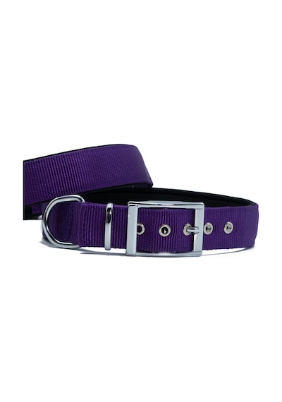 Doggie Elit Dokumadan El Yapımı Köpek Boyun Tasması 3 x 47-55 CM Mor
