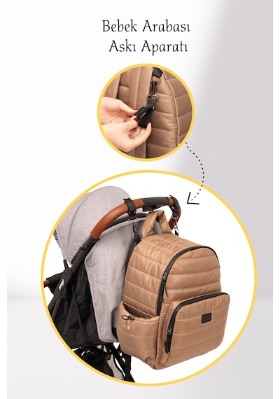 Kinder Baby Viaggio Termal Bej Bebek Bakım Çantası Bej