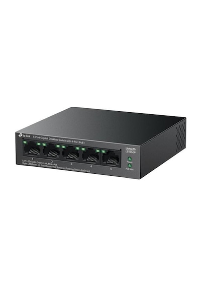 Tp-lınk Ls105gp 4 Port Gıgabıt + 1 Port Rj45 Uplınk Poe 65w 250 Metre Poe Mesafe Metal Kasa Swıtch-70070