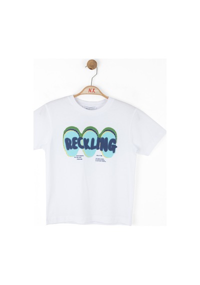 Nk Kids Cause Erkek Çocuk T-shirt 48541 Ekru