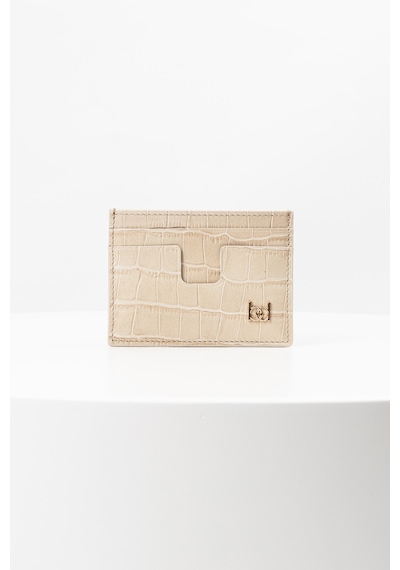 Bayderi Owpi Kroko Deri Minimal Unisex Kartlık Krem