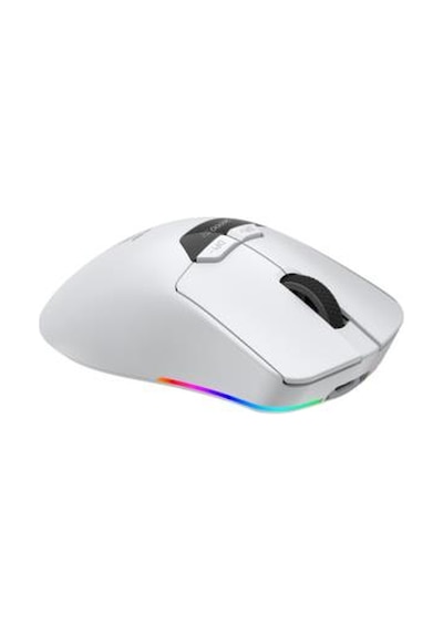 Throne Raito Reflex 26000 Dpi Pixart Paw 3395 Oled Ekran & Makro Yazılım Ptfe Kaplama 59gr Rgb Kablosuz Gaming Mouse 2.4ghz + Bt + Type-c - Beyaz - Teşhir