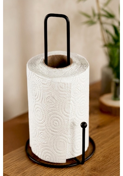 Paslanmaz Metal Peçetelik-rulo Kağıt Havluluk 29 Cm Siyah