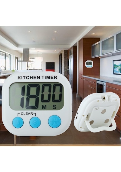 2'li Dijital Mutfak Timer Geri Sayım Saati Kuechenwecker Kısa Zaman Ölçücü Kitchen Manyetik Kro