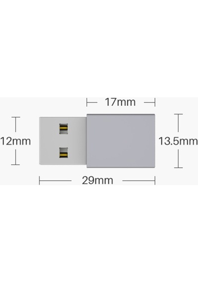 Ally MH-301 Usb To Type-C Dişi Çevirici Dönüştürücü Adaptör-Gri