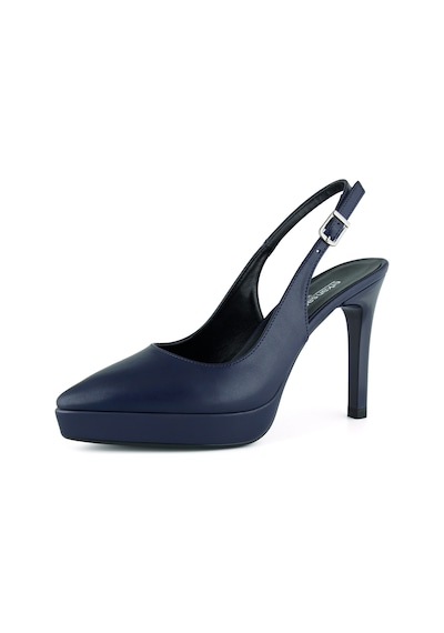 Erkan Saçmacı Scarlett Slingback Lacivert Vegan Sivri Burun Arkası Açık İnce Platform Topuklu Ayakkabı Erkan Saçmacı Scarlett Slingback Lacivert Vegan Sivri Burun Arkası Açık İnce Platform Topuklu Ayakkabı