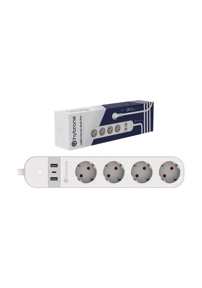 Ayrex Hybrone Usb Ve Type-c Girişli Akım Korumalı Dörtlü Wi-fi Akıllı Priz, 16 Amper, Enerji İzleme, Uygulama İl 0