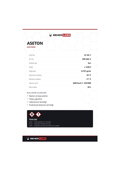 Beherlabs Aseton 30 L