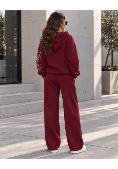 Macklin Unisex Kadın Erkek Martini Girl Kol Paça Baskılı Oversize 3 İplik Kapüşonlu Sweatshirt Ve Baggy Eşofman Altı Bordo Macklin Unisex Kadın Erkek Martini Girl Kol Paça Baskılı Oversize 3 İplik Kapüşonlu Sweatshirt Ve Baggy Eşofman Altı Bordo