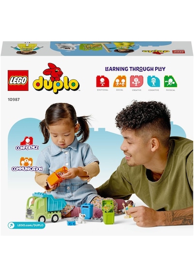 LEGO® DUPLO® Kasabası Geri Dönüşüm Kamyonu 10987 2+ Eğitici Oyuncak Yapım Seti - 15 Parça