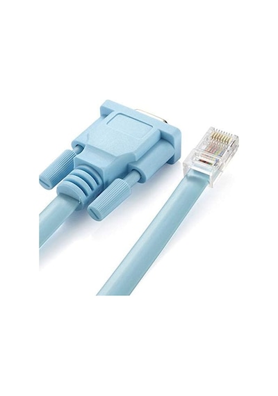 4335 Rj45 To Rs232 9 Pin Cat5e 6 Çevirici Dönüştürücü Adaptör Ethernet Kablosu