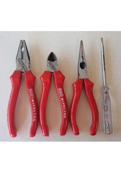 İzeltaş Set 180 Mm Pense 160 Mm Yan Keski 160 Mm Kargaburun 190 Mm Kontrol Kalemi