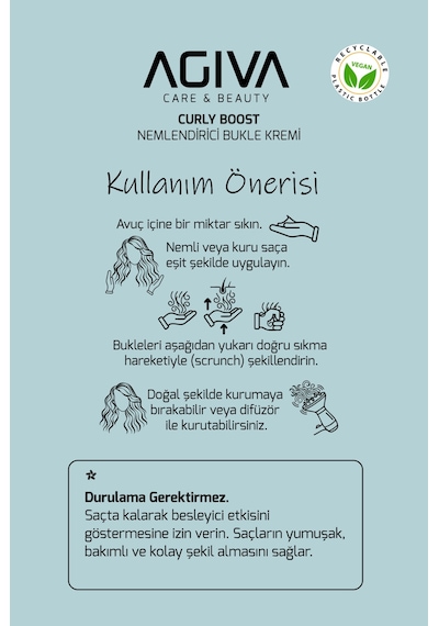 Curly Boost Durulanmayan Nemlendirici Bukle Kremi - 250ml