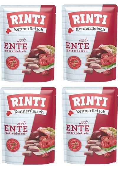 Rinti Pouch Ördekli Köpek Yaş Mama 400 G X 4 Adet