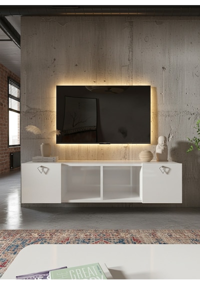 Resital Tv Ünitesi S1243-1 Beyaz Beyaz
