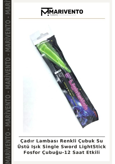 Çadır Lambası Renkli Çubuk Su Üstü Işık Single Sword Lightstick Fosfor Çubuğu-12 Saat Etkili Çok Renkli