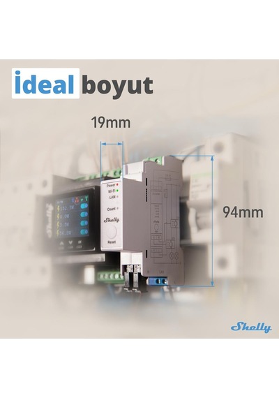 Shelly Pro EM-50 1 Faz Enerji Ölçer