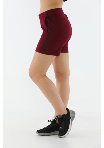 Maraton Sportswear Regular Kadın Basic Bordo Şort 20309-bordo
