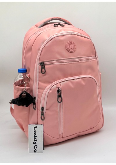 Saten Suya Dayanıklı Kumaş Unisex Siyah Okul Sırt Çantası 1700 Pembe
