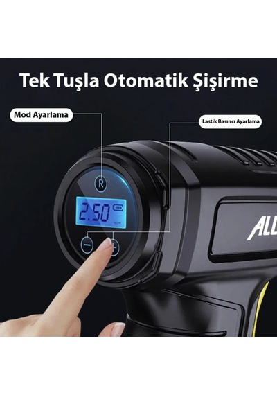 120w Digital Kablosuz Araç Kompresörü Lastik Şişirme Pompası Çok Hızlı Şişirme Araba Tır Kamyon İçin
