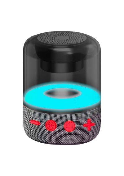 Işıklı Bluetooth Hoparlör Ses Bombası Yüksek Ses Yeni Nesil 2023 Version Gri